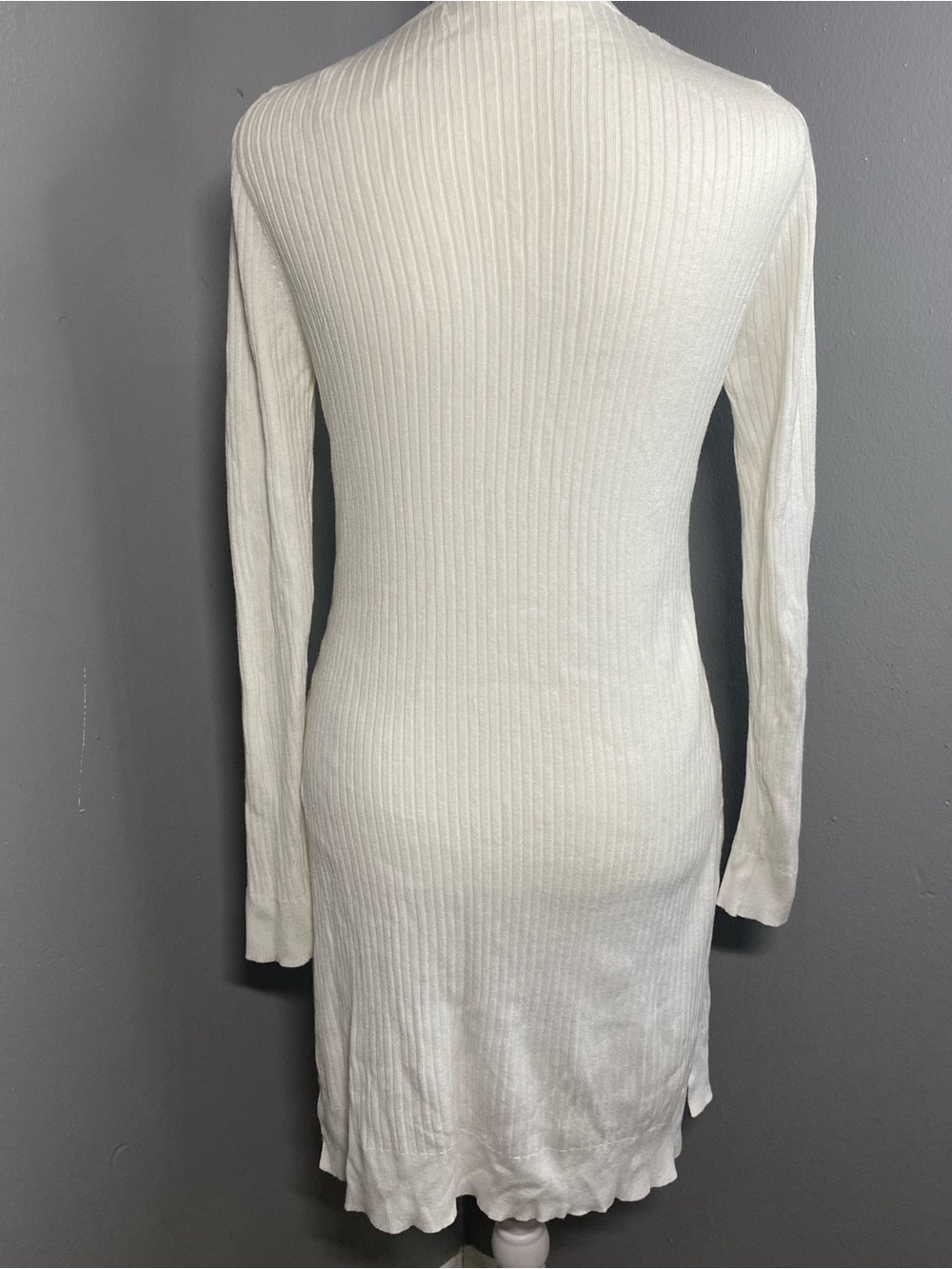 Love Tree Ribbed Button-Front Cardigan - Cream - Picture 2 of 3